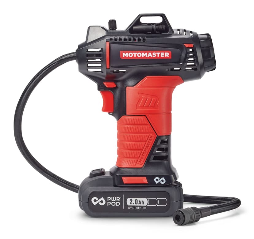 MotoMaster 20V Digital Portable Tire Inflator with 2.0 Ah PWR POD Battery and Compact Charger