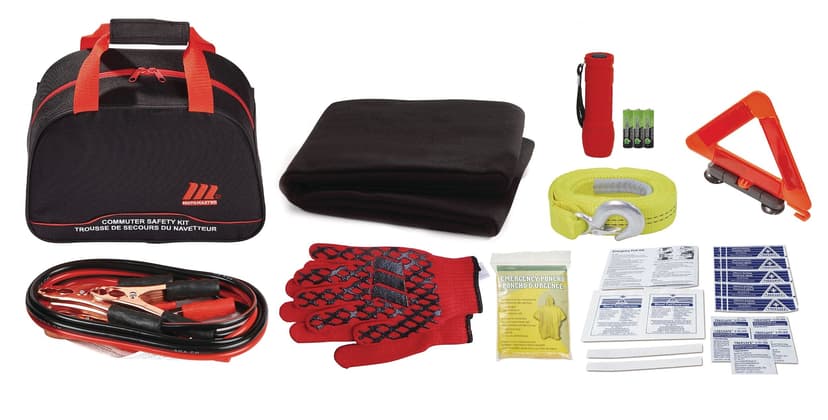 MotoMaster Commuter Auto Safety Kit with Booster Cables and Roadside Triangle