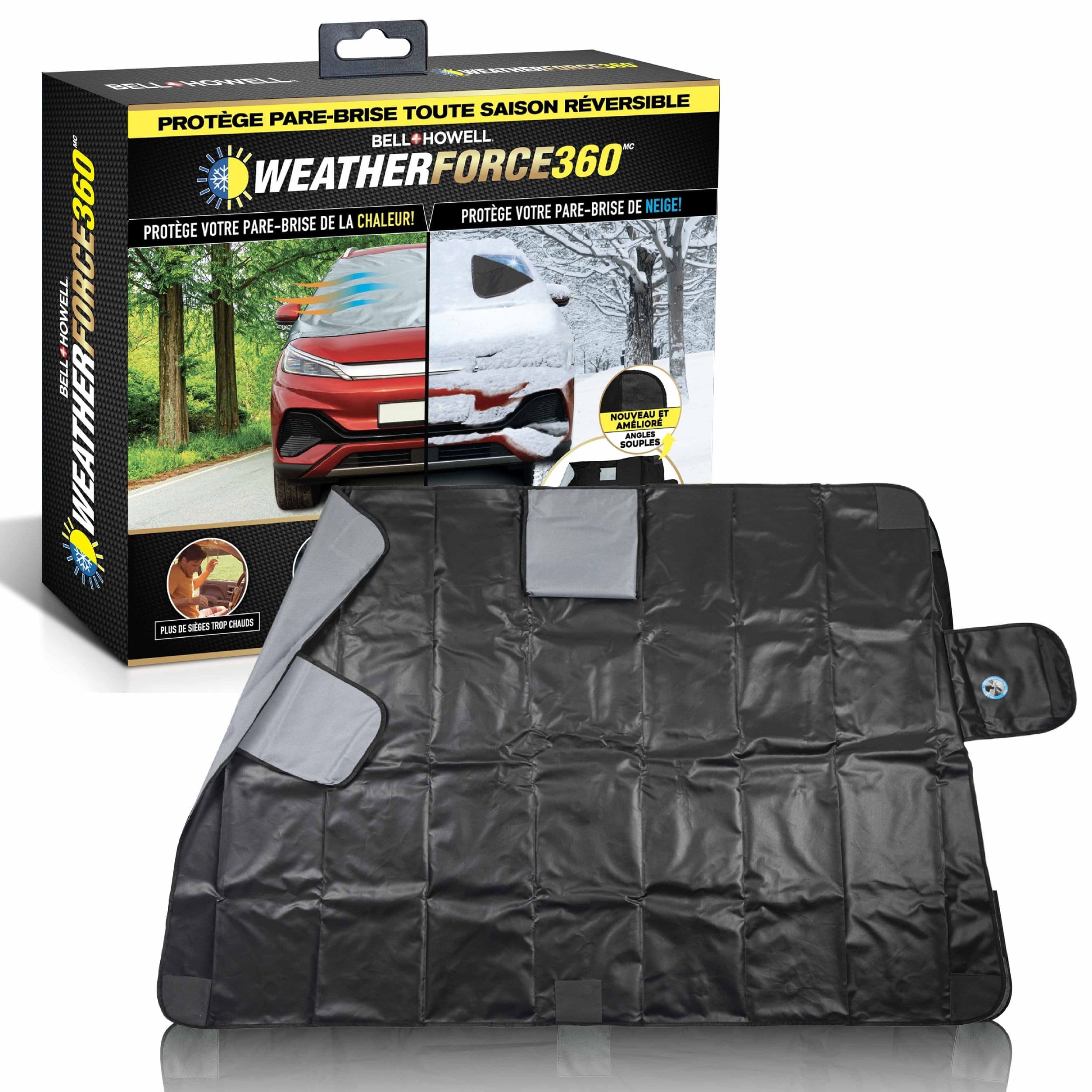 Bell & Howell As Seen On TV Weather Force 360 Magnetic Windshield Cover for Snow, Ice & Sun, Fits Most Vehicles