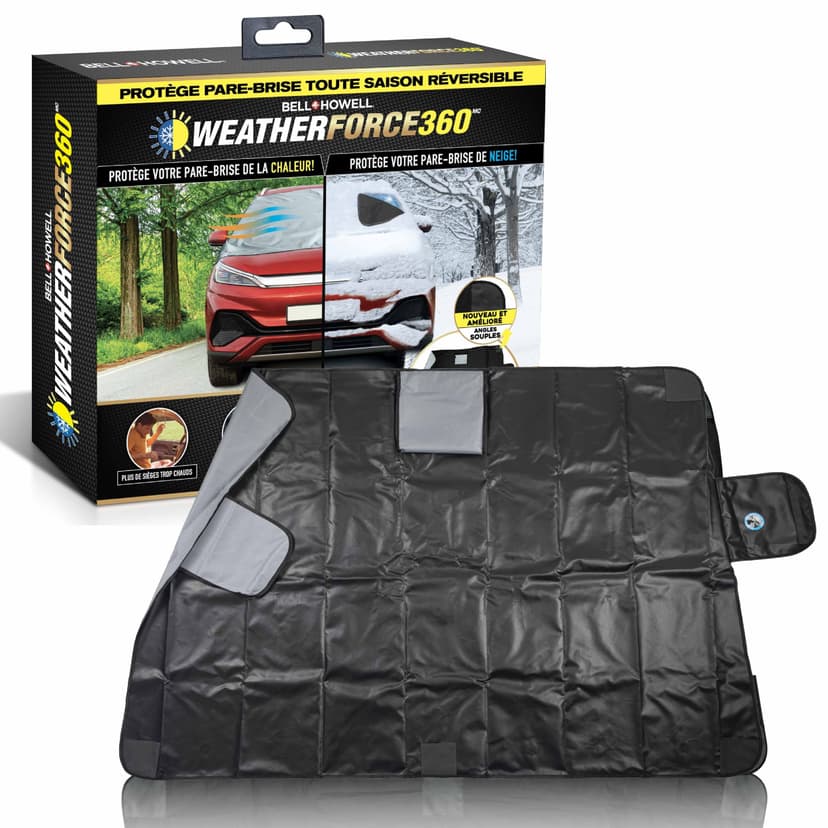 Bell & Howell As Seen On TV Weather Force 360 Magnetic Windshield Cover for Snow, Ice & Sun, Fits Most Vehicles