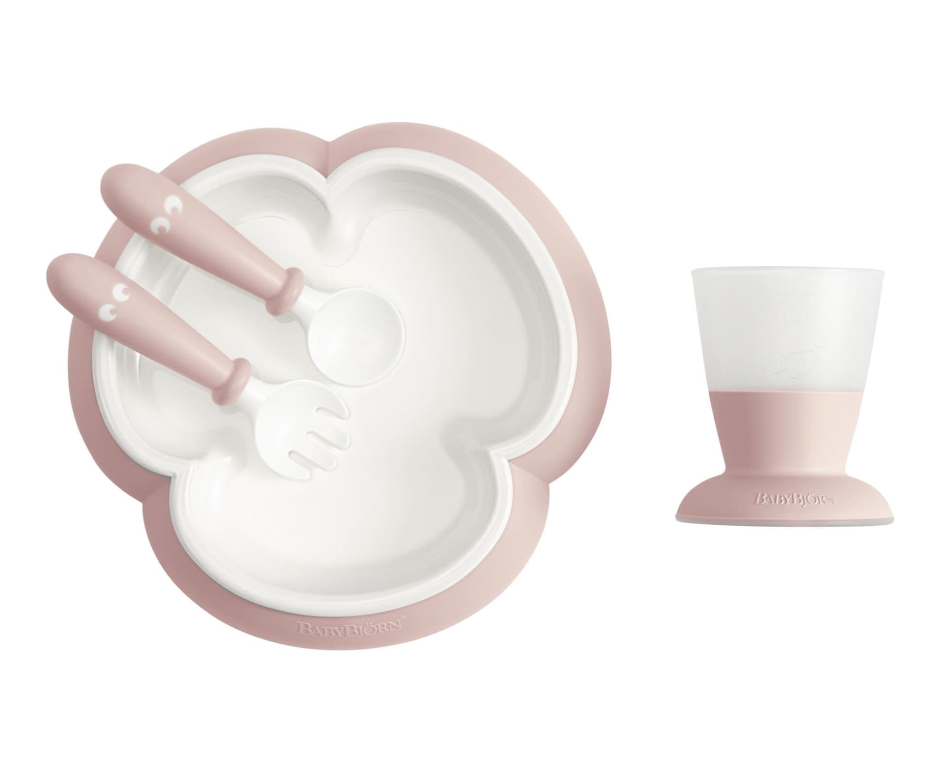 BabyBjorn Baby Feeding Set, Pink, 4-pc