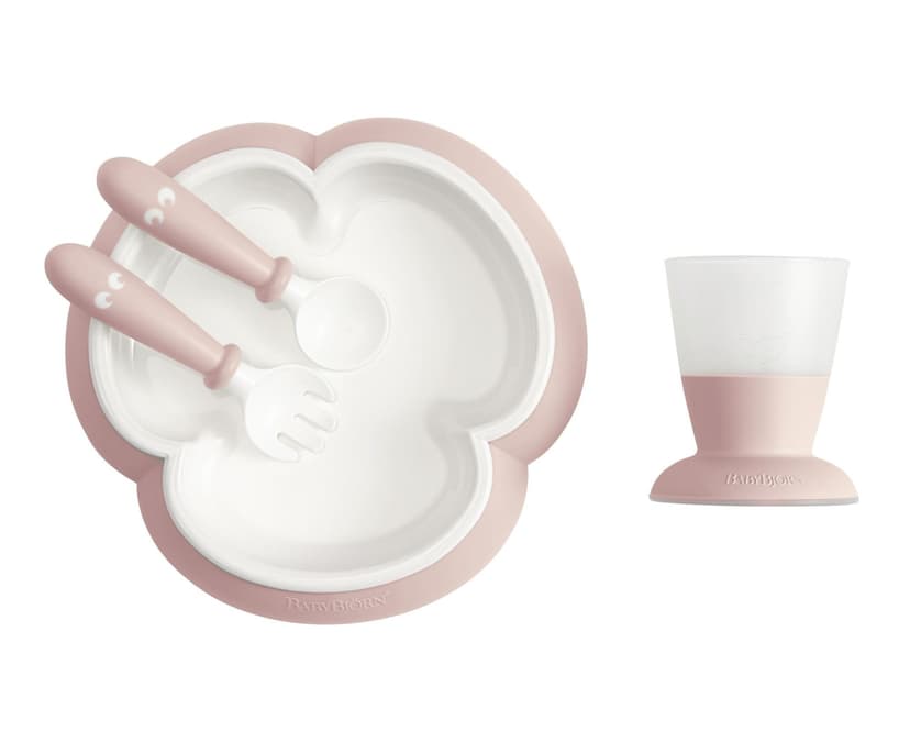 BabyBjorn Baby Feeding Set, Pink, 4-pc