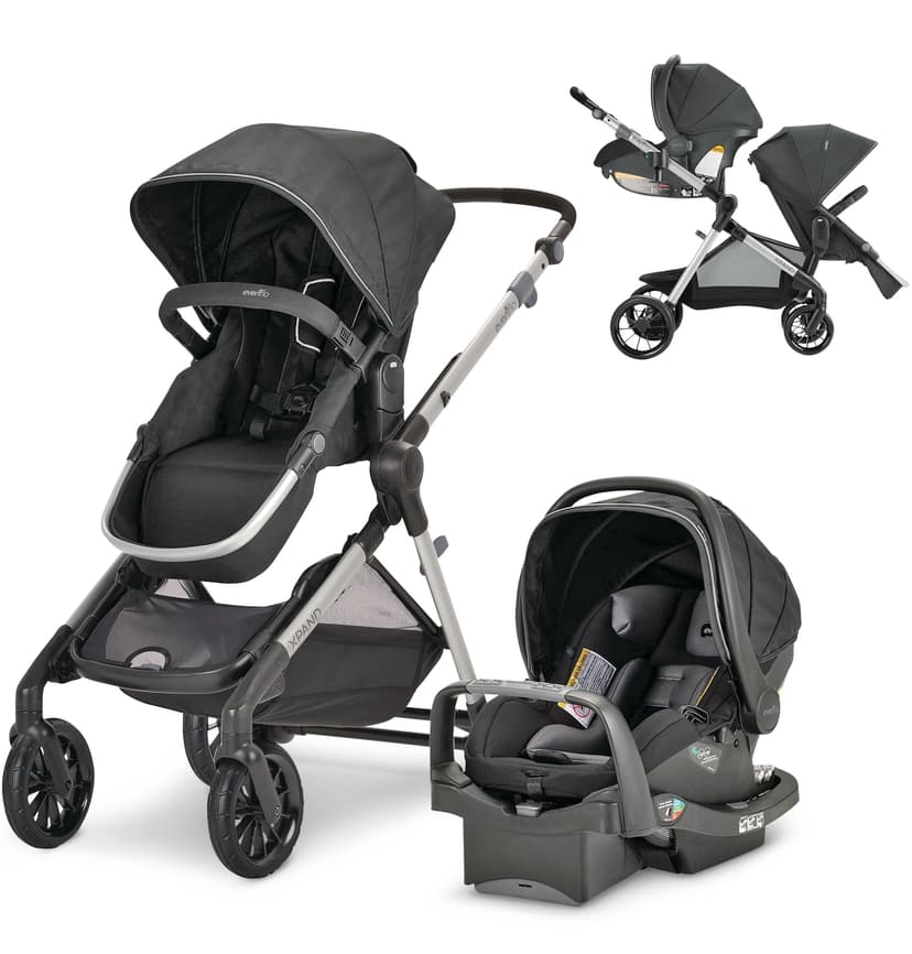 Evenflo Pivot Xpand Modular Compact Fold Travel System w/ Stroller & Car Seat