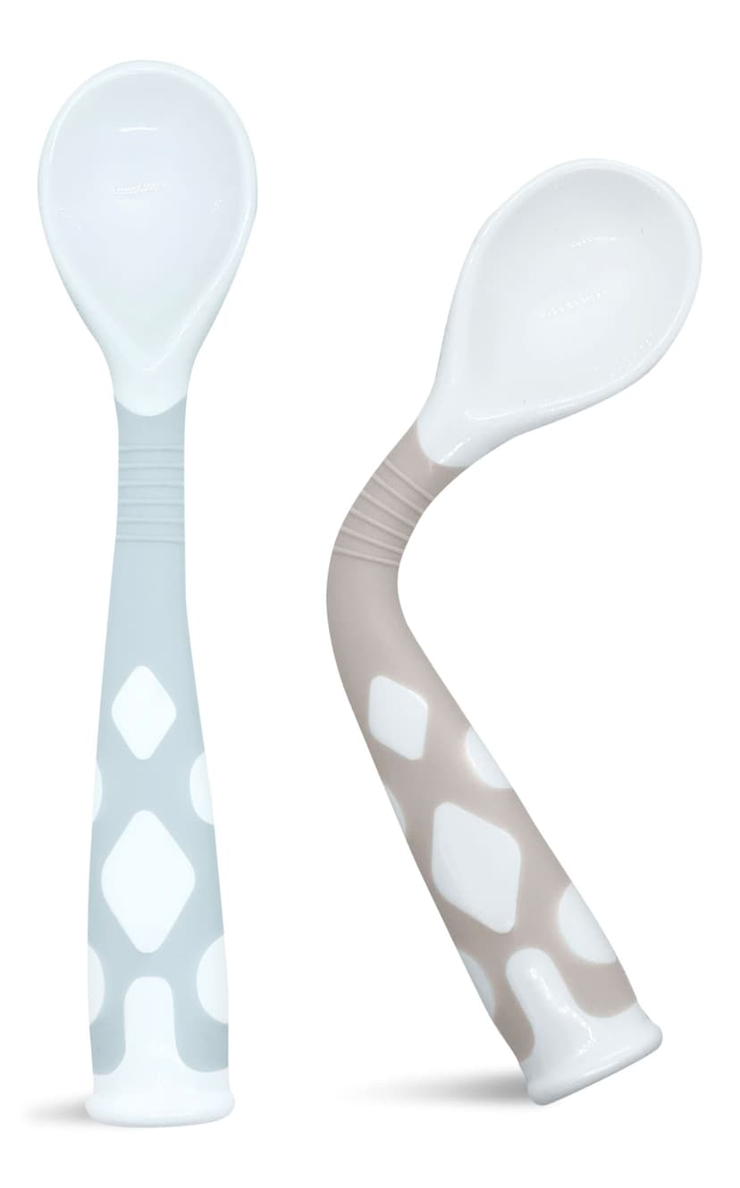 Kushies Silibend Spoons, Blue/Sand, 2-pk