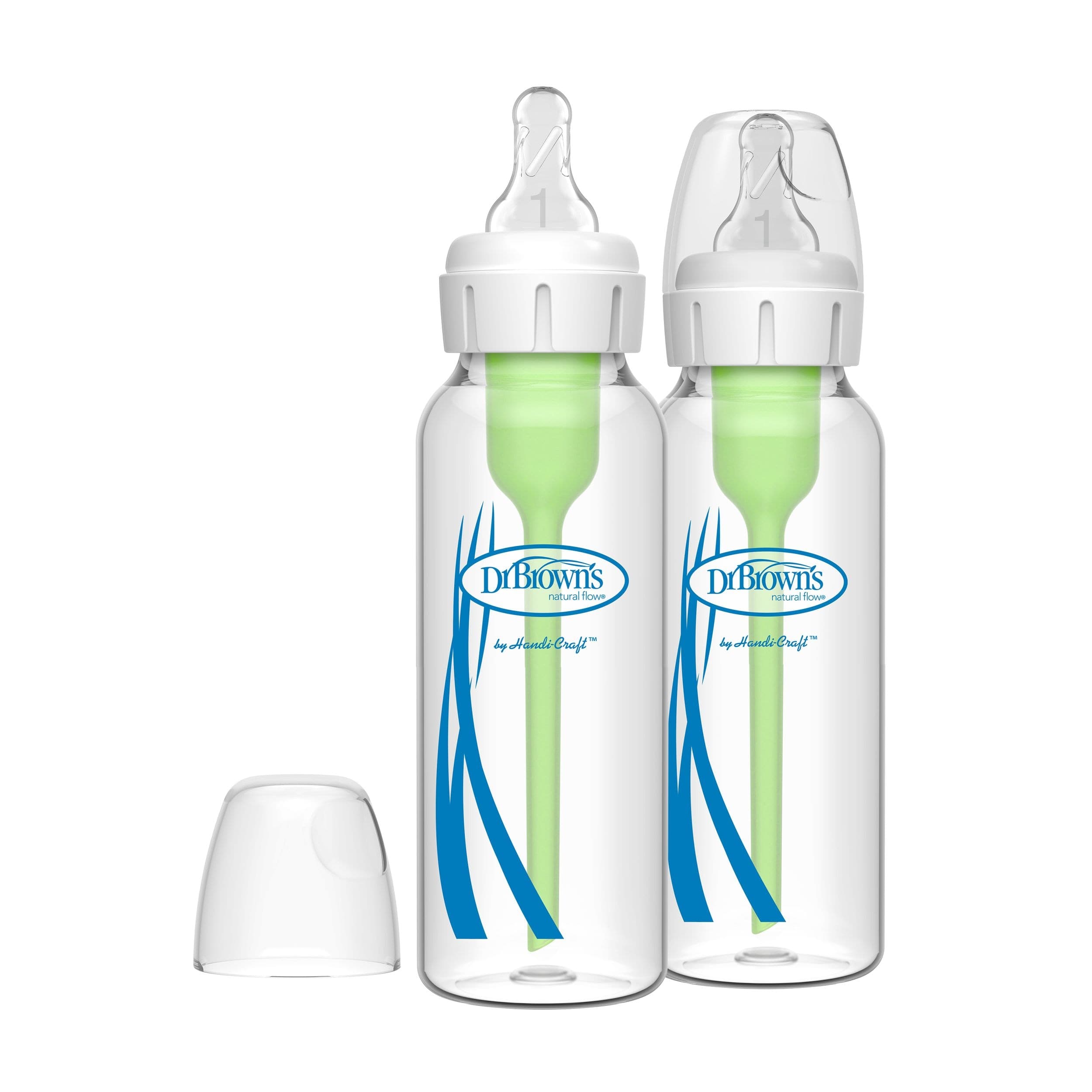 Dr. B's Options+ Glass Narrow Bottles, 8-oz, 2-pk
