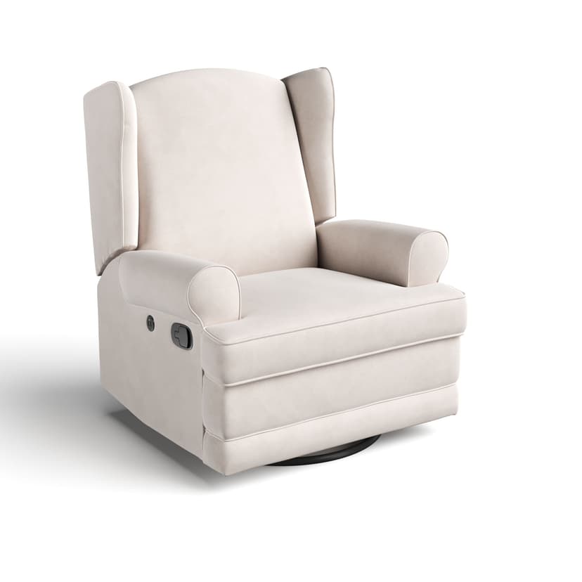 Storkcraft® Serenity Wingback Upholstered Recline Glider