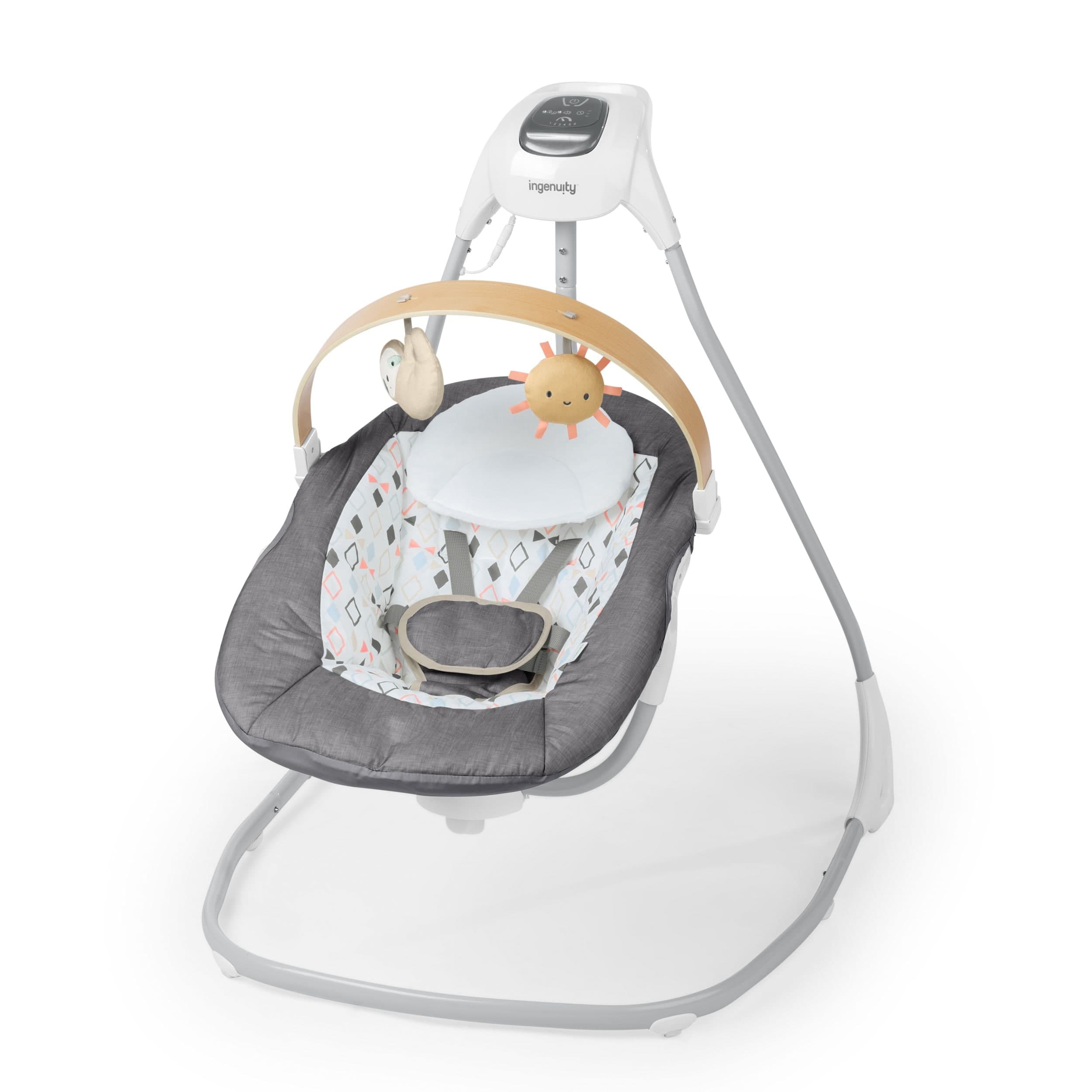 Ingenuity Compact Baby Swing, 6-Speed, Parker, Ages 0-9 Months