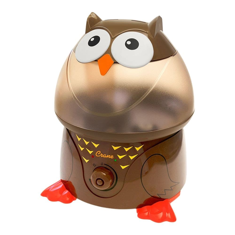 Crane Pediatric Cool Mist Humidifier with Vapor Tray and Diffuser, Owl