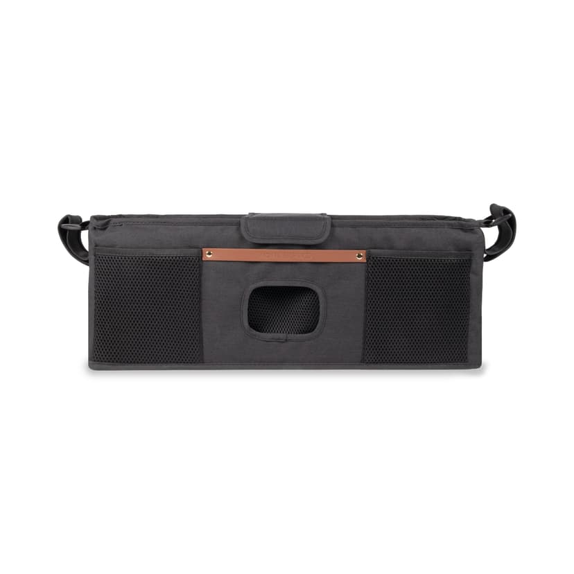 WonderFold Parent Console with 4 Insulated Cupholders, Black
