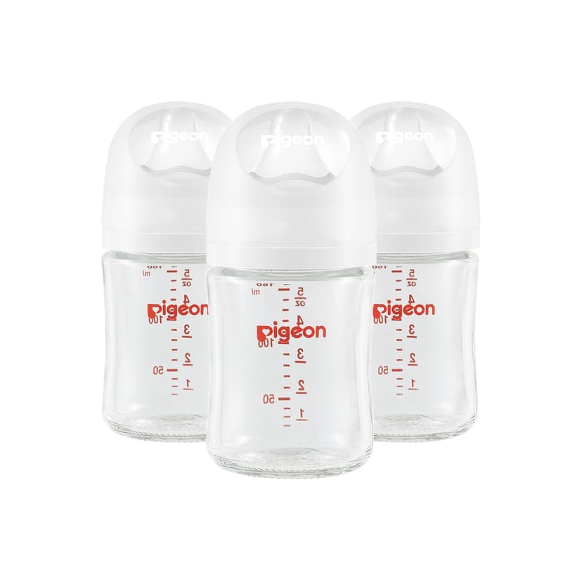 Pigeon Glass Bottle with Silicone Nipple (SS), 5-oz, 0 Months+, 3-pk