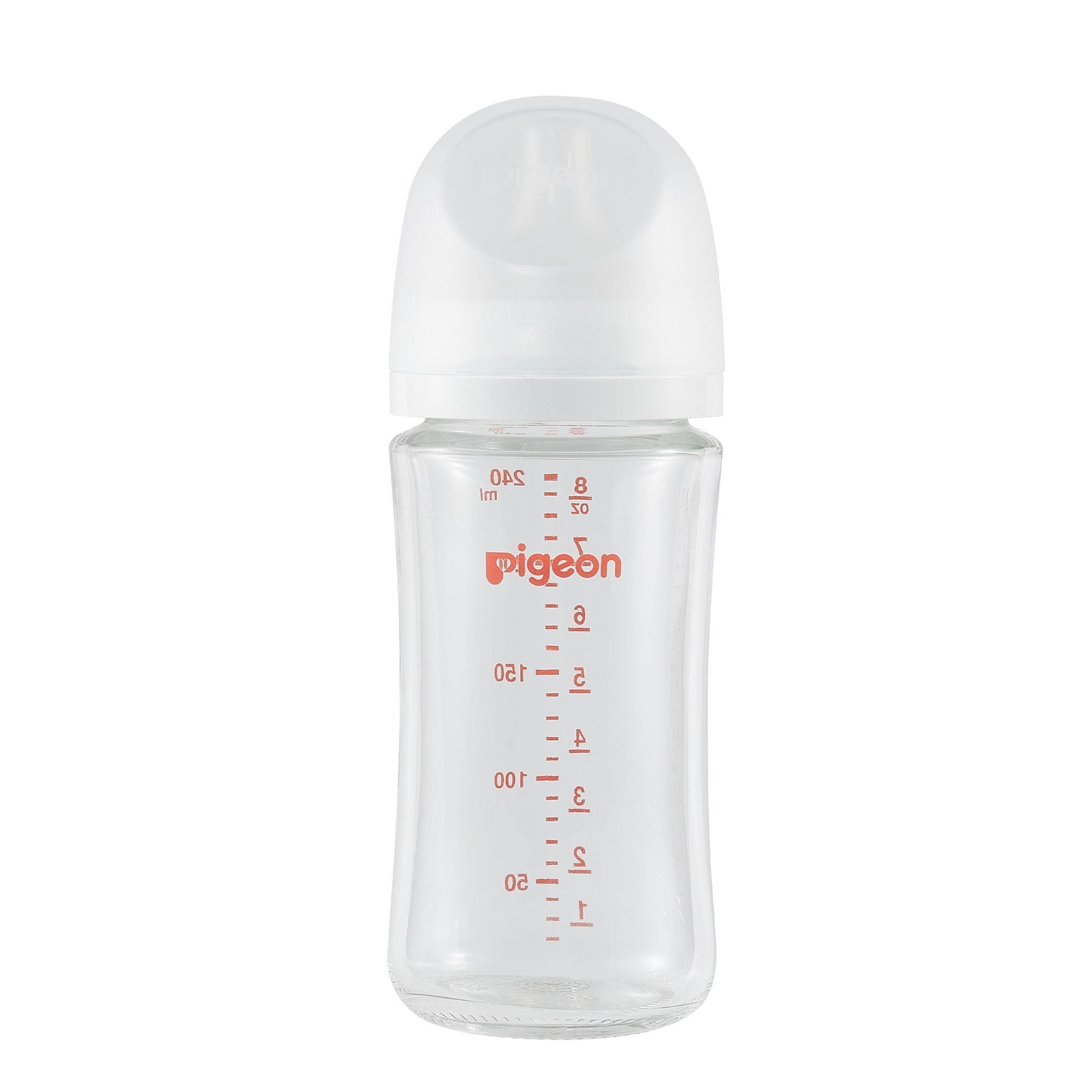 Pigeon Glass Bottle with Silicone Nipple (M), 8-oz, 3 Months+