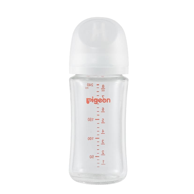 Pigeon Glass Bottle with Silicone Nipple (M), 8-oz, 3 Months+