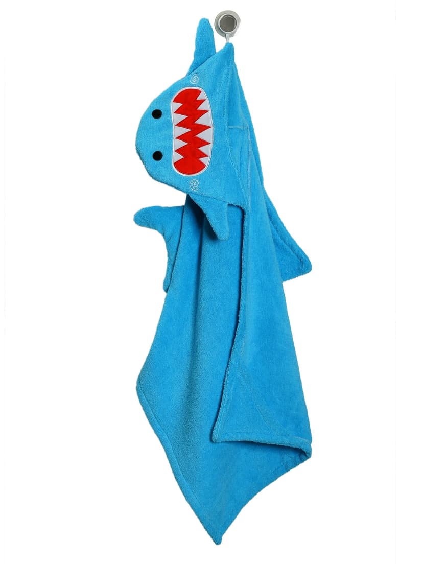 ZOOCCHINI Kids Terry Hooded Bath Towel - Sherman the Shark