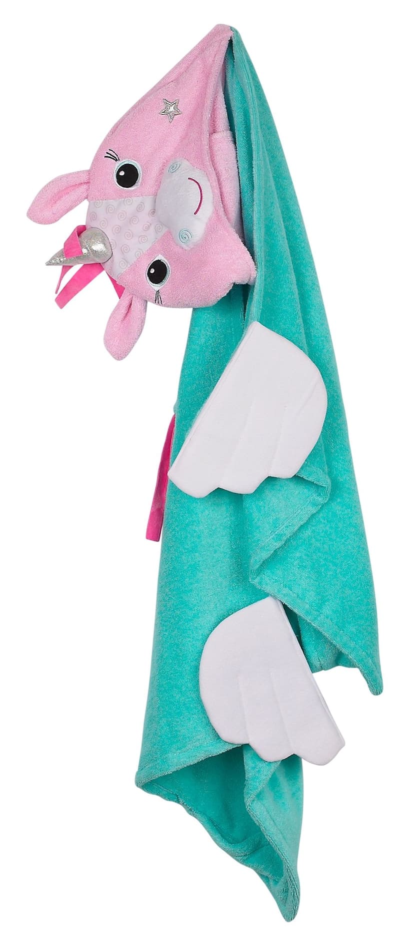 ZOOCCHINI Kids Terry Hooded Bath Towel - Allie the Alicorn