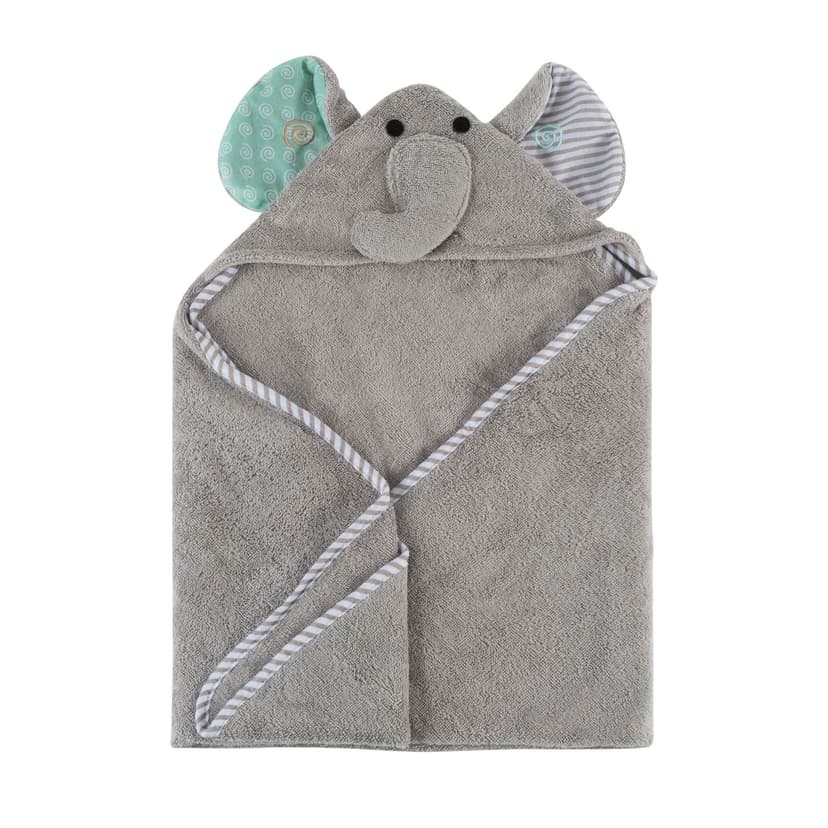 ZOOCCHINI Baby Snow Terry Hooded Bath Towel - Elle the Elephant