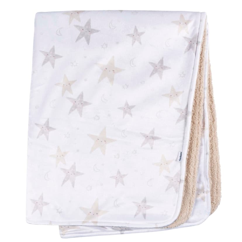Gerber Childrenwear 2-Ply Celestial Stars Ultra-Soft Plush Blanket for Babies