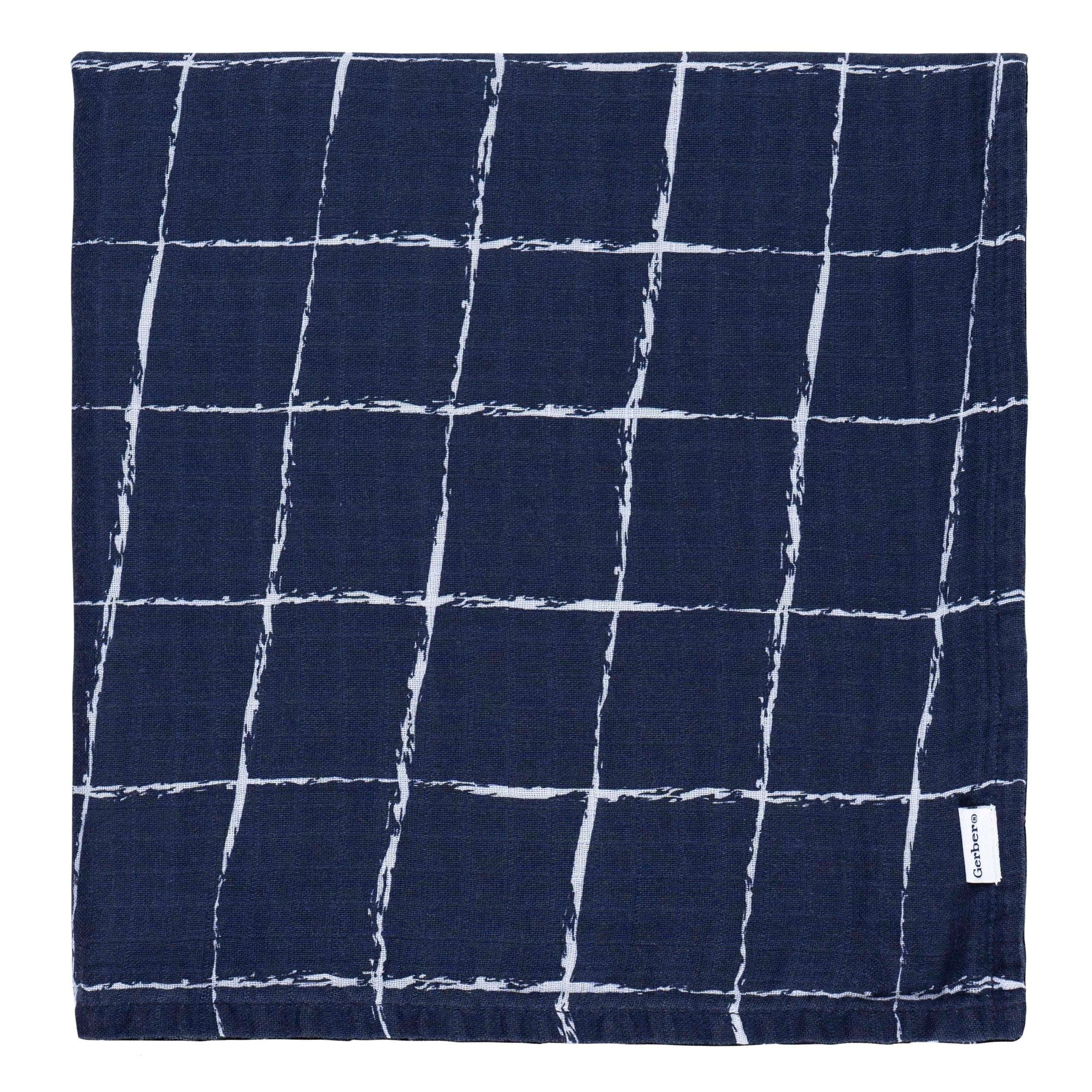 Gerber Childrenwear Coastal Calm Soft Cotton Muslin Baby Blanket, 2-pk