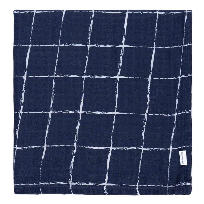 Gerber Childrenwear Coastal Calm Soft Cotton Muslin Baby Blanket, 2-pk