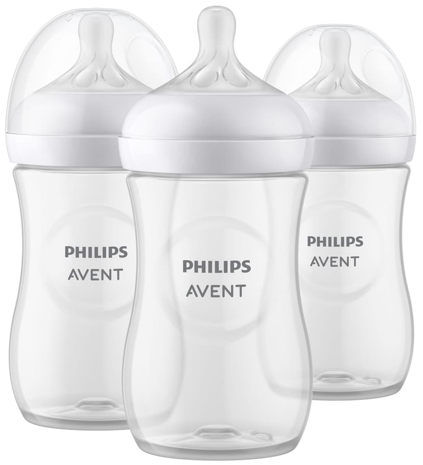 Philips Avent Baby Bottle, SCY903/03 Natural Baby Bottle, 9-oz, 3-pk