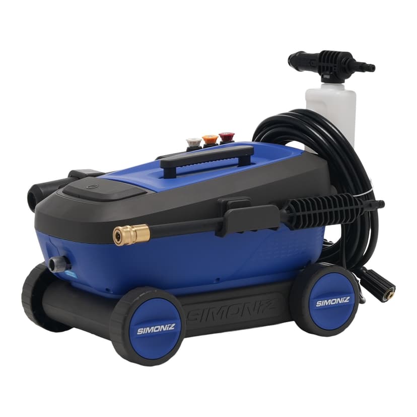 SIMONIZ 1600 PSI 1.25 GPM 4-Wheel Electric Power Pressure Washer w/ Foam Blaster Attachment