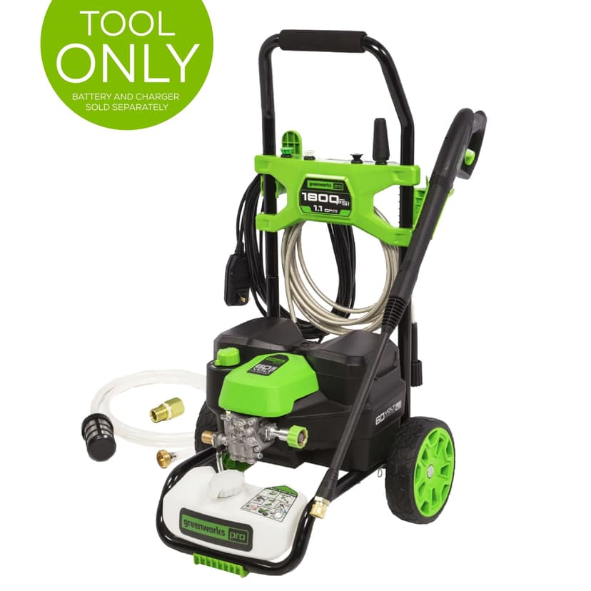 Greenworks 60V 1800PSI 1.2GPM Hybrid AC/DC Pressure Washer, Tool Only