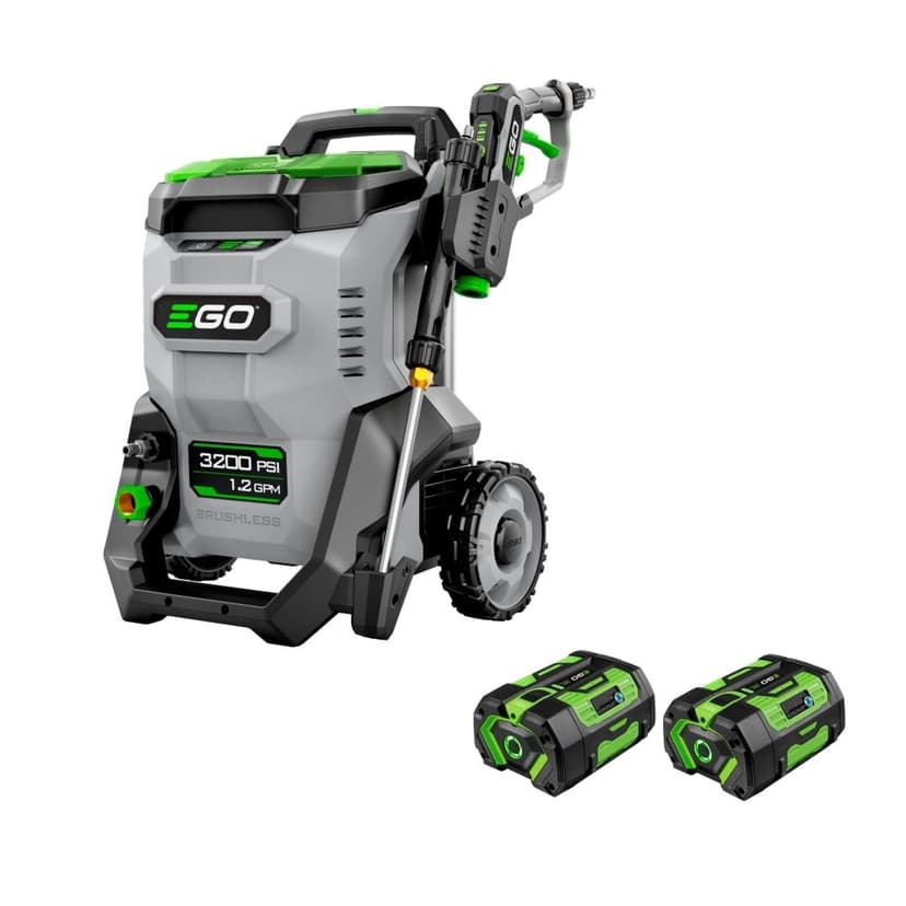EGO HPW3204-2 POWER+ 3200 PSI Pressure Washer with 2 x 6.0Ah Batteries and 320W Charger