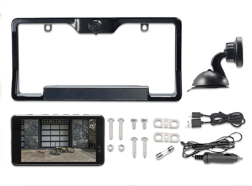 Type S Wireless & Solar Powered 720p HD Backup Camera with 5-in Monitor, Black