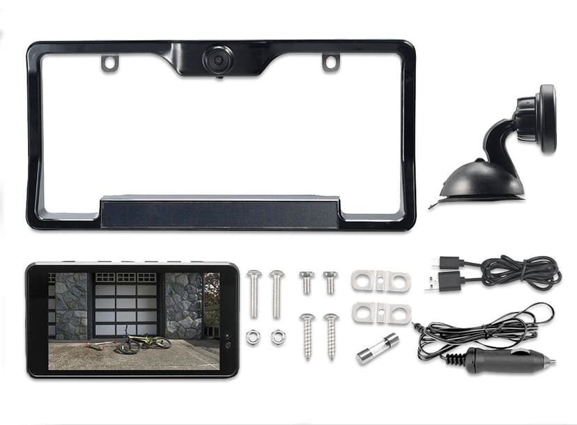 Type S Wireless & Solar Powered 720p HD Backup Camera with 5-in Monitor, Black