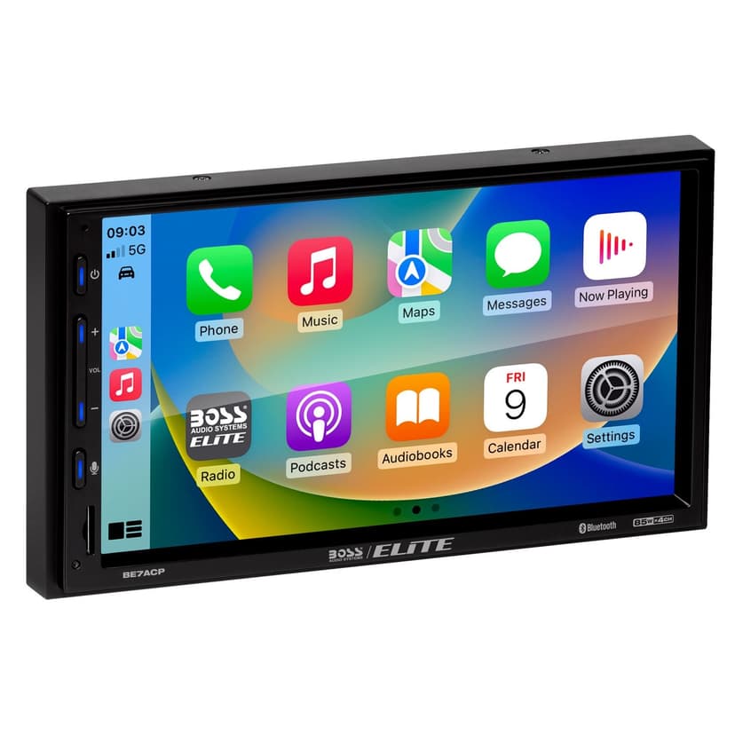 Boss Audio Systems Elite BE7ACP Double DIN Bluetooth Receiver, 7-in