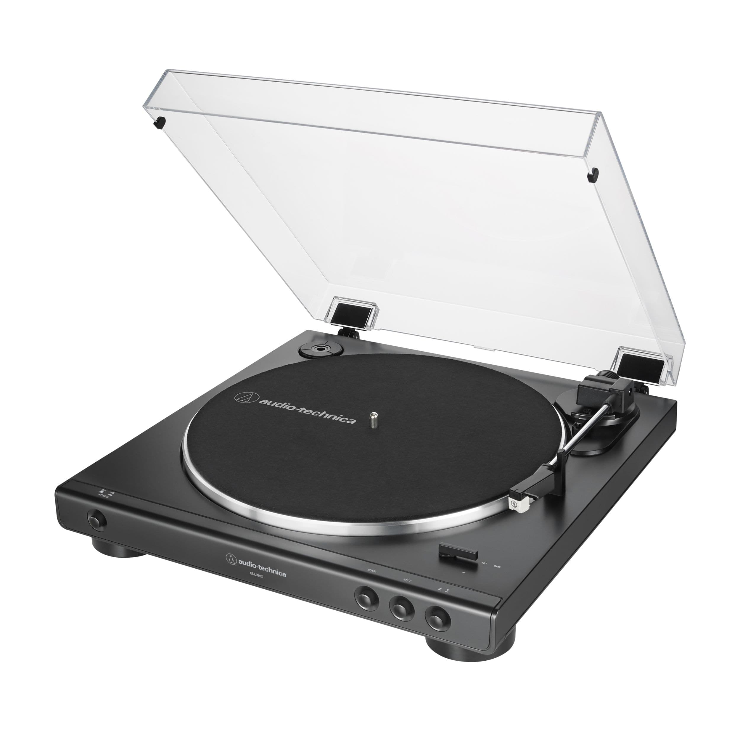 Audio-Technica LP60X Fully Automatic Belt-Drive Turntable, 2-Speed, Black