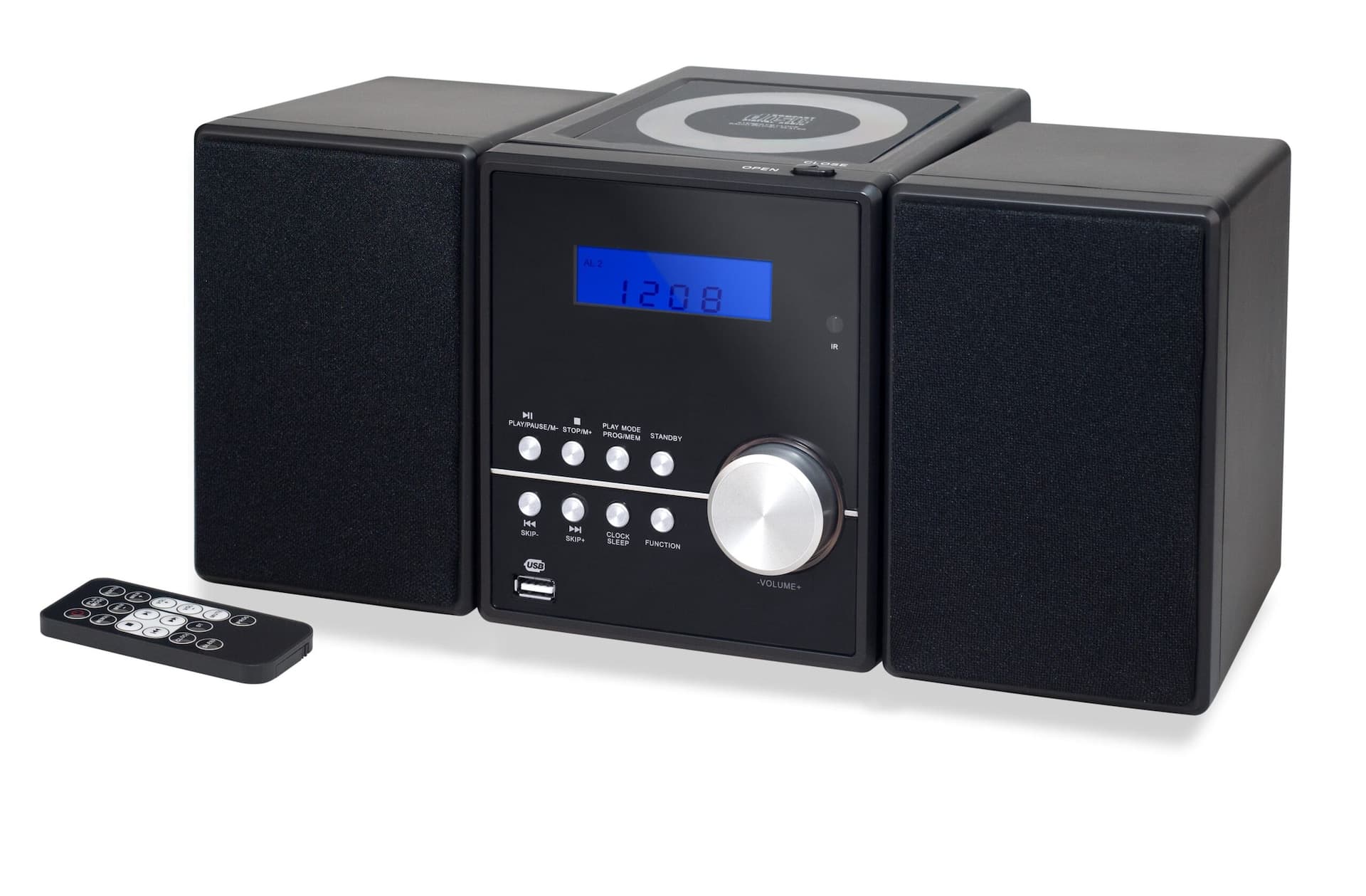 Proscan Bluetooth CD Player Micro Stereo System with FM Radio & Remote Control