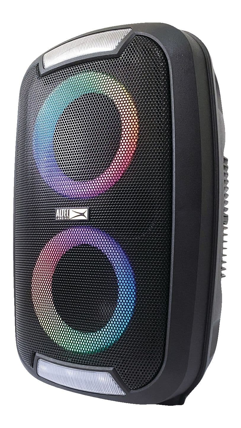 Altec Lansing Portable LED Double Speaker, 4-in, Black