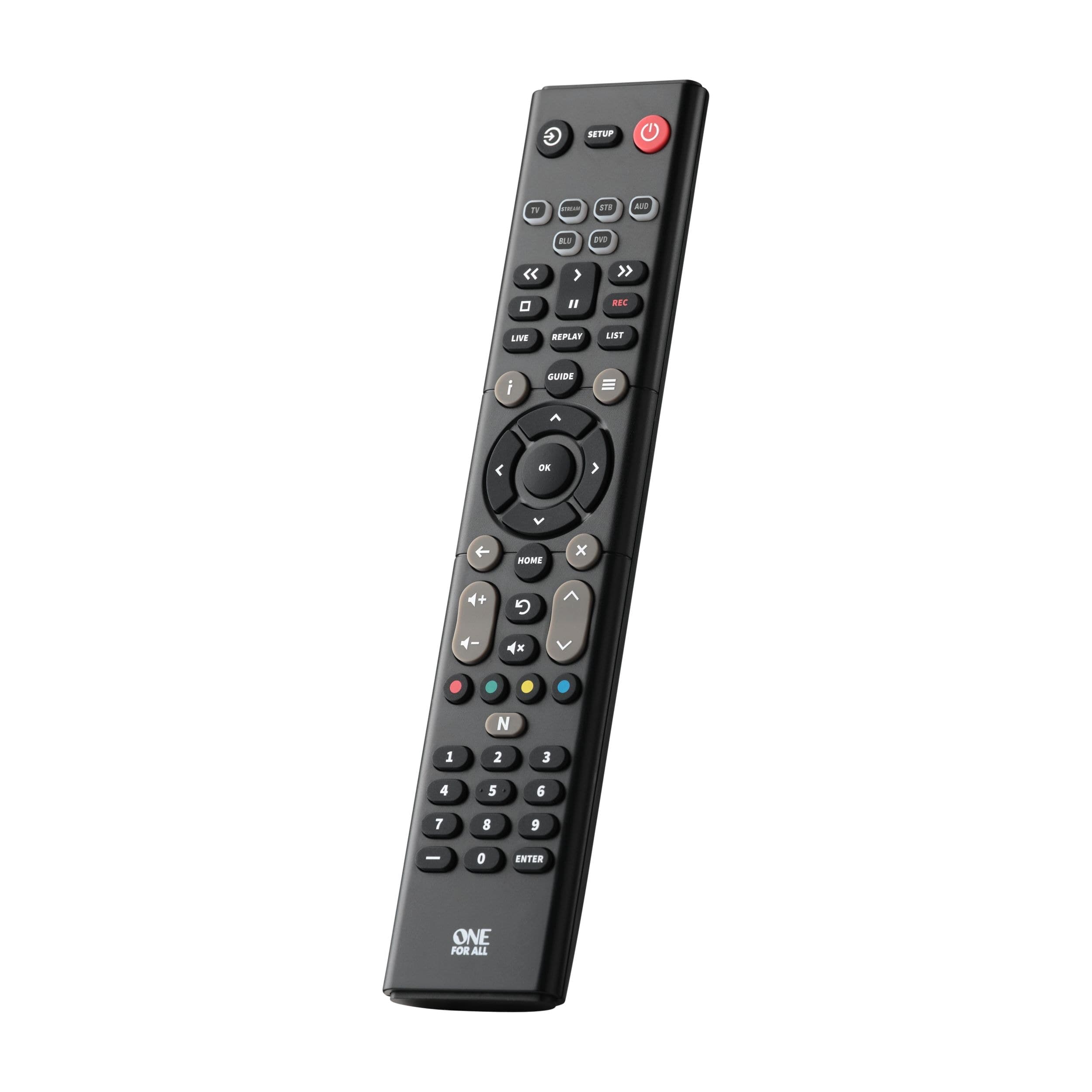 One For All Essence 6-Device Universal Remote Control, Black