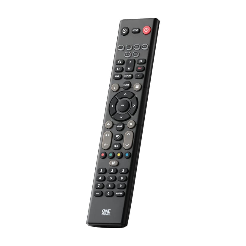 One For All Essence 6-Device Universal Remote Control, Black