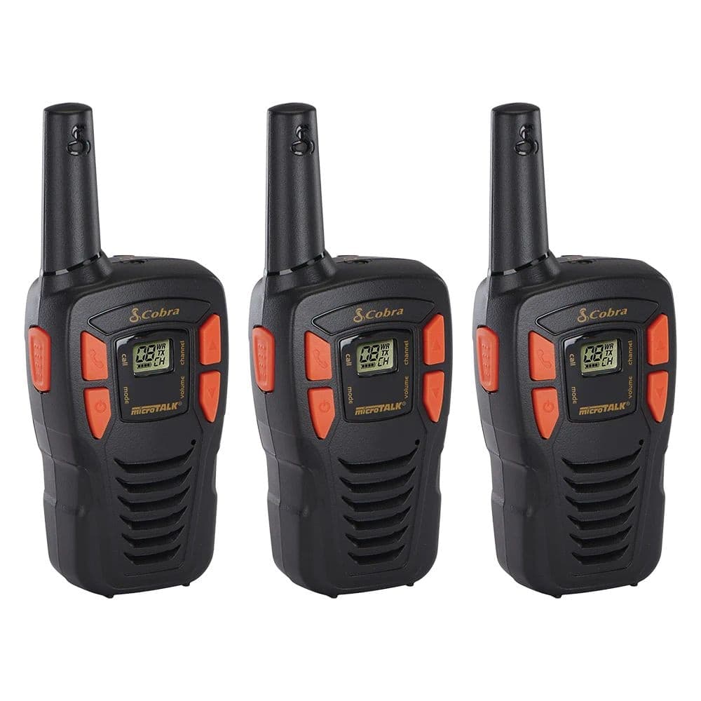 Cobra 1W ACXT145-3 GMRS 26-km Rechargeable 2-Way Radio, 3-pk