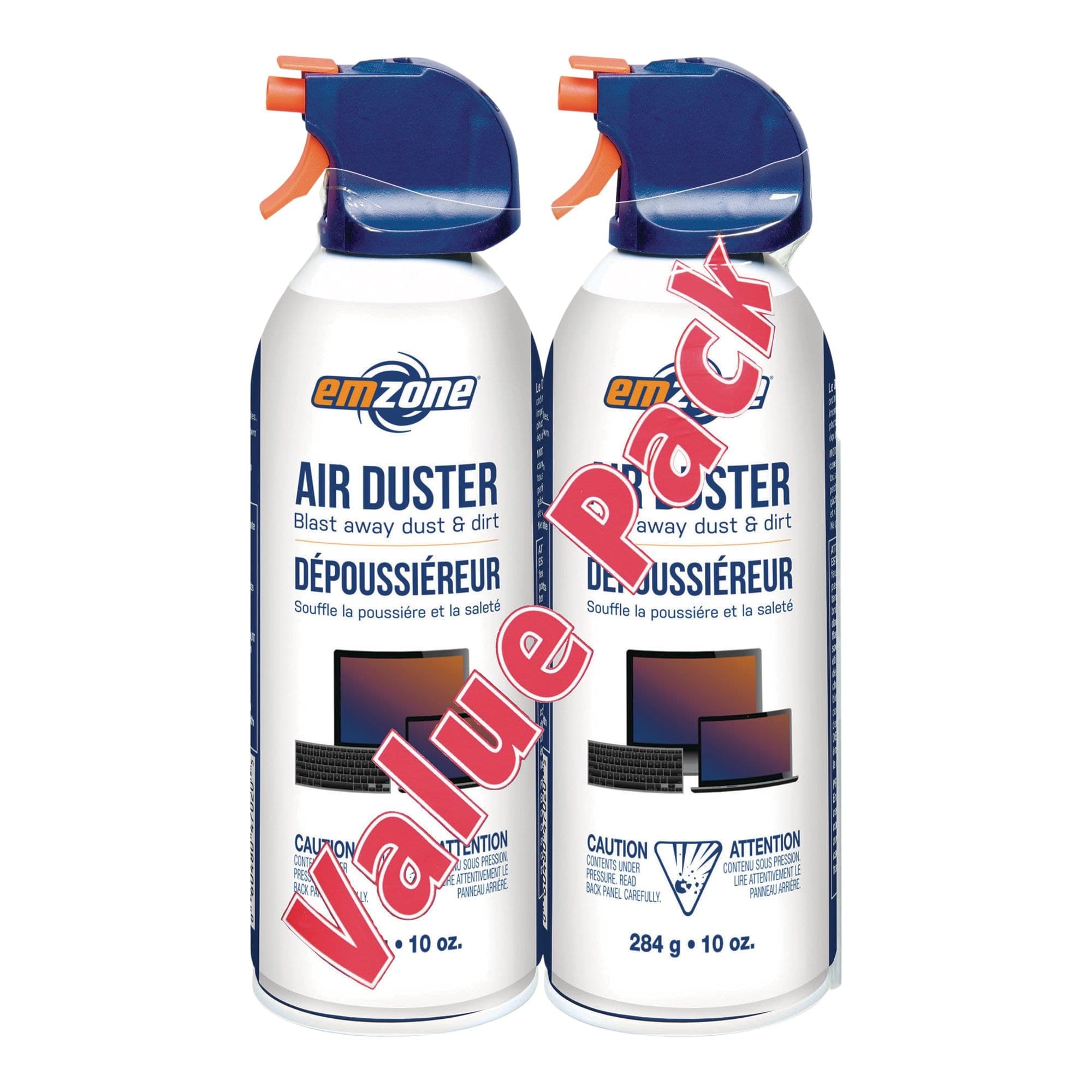 Emzone Compressed Air Duster, 10-oz, 2-pk