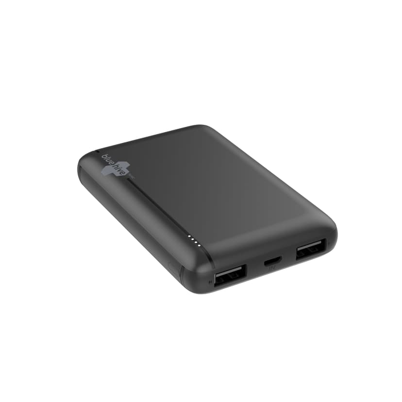 Bluehive 3-Port 5000 mAh 22.5W Portable Power Bank with Digital Screen & Quick Charge, Compatible with Most Devices, White