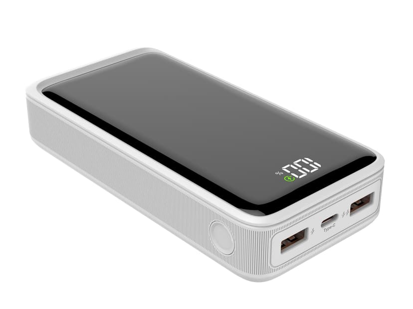Bluehive 2-Port 5000 mAh 22.5W Battery Indicator, Compatible with Most Devices, White