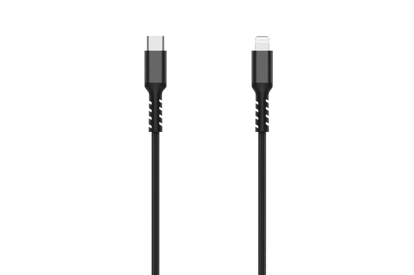 Bluehive Durable Braided USB-C to Lightning Cable & Sync Cable, For Select Apple Devices, Black, 6-ft