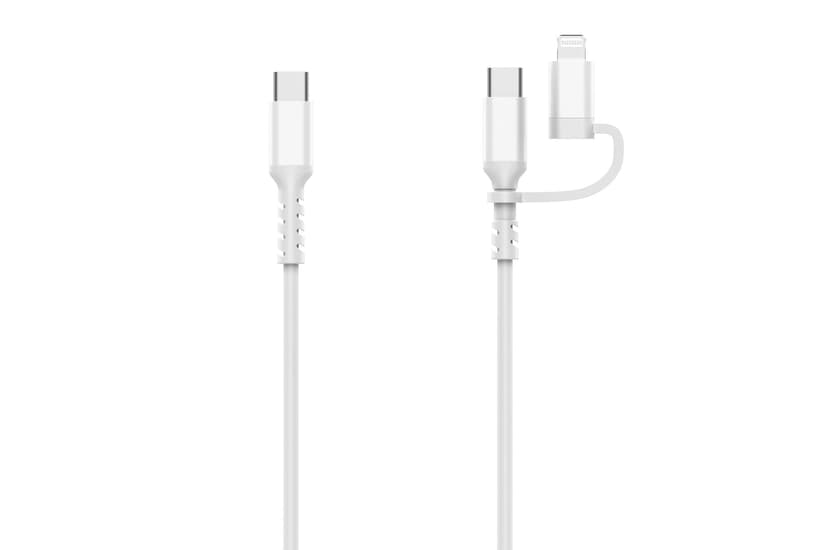Bluehive Durable USB-C to Lightning Charger & Sync Cable, PVC, Compatible with Most Devices, White, 3-ft, Fast Charging Cable