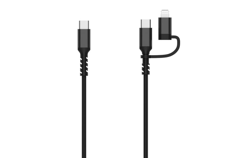 Bluehive Durable USB-C to Lightning Charger & Sync Cable, PVC, Compatible with Most Devices, Black, 3-ft, Fast Charging Cable
