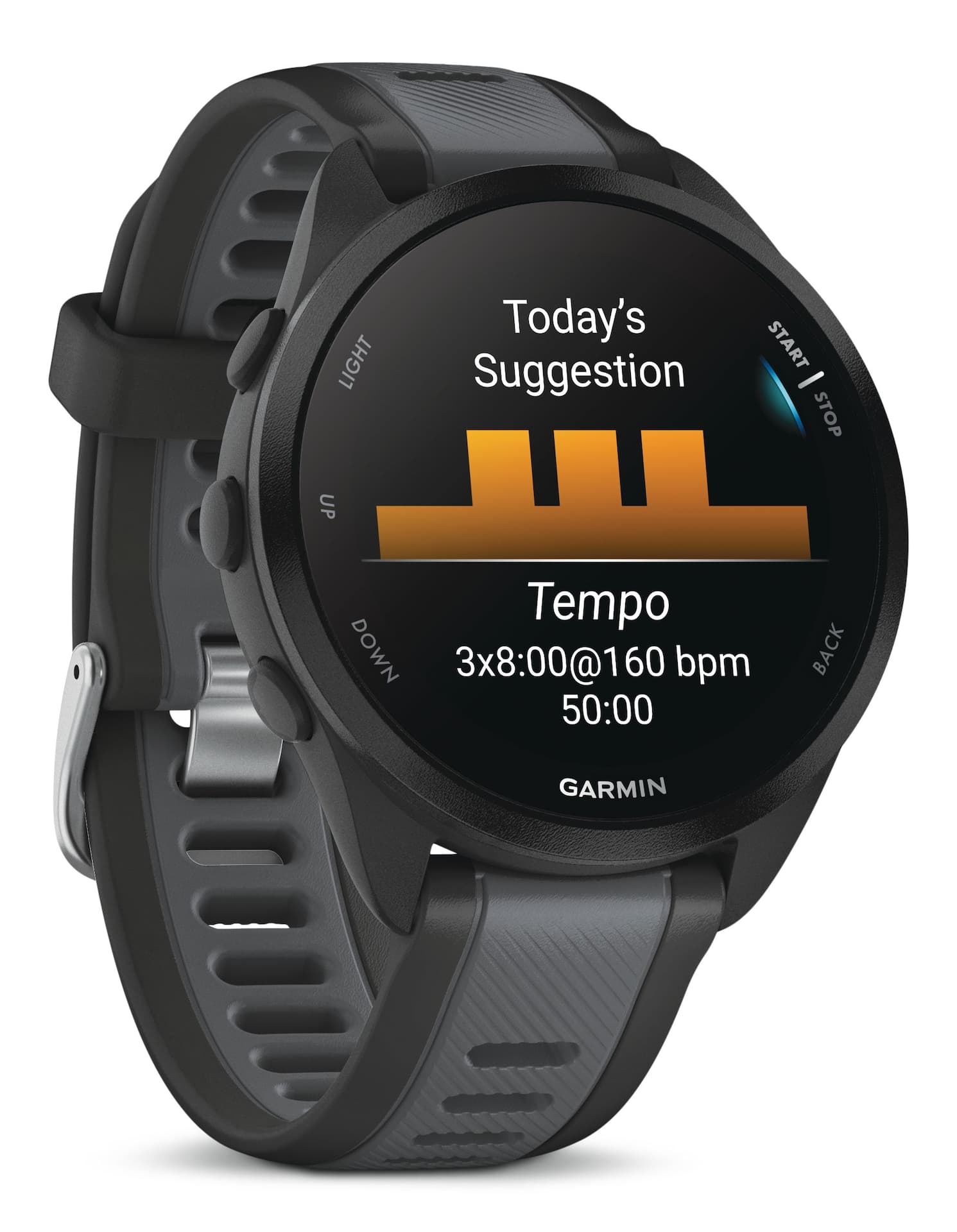 Garmin Forerunner 165, Health and Fitness GPS Smartwatch with AMOLED Display, Black/Slate