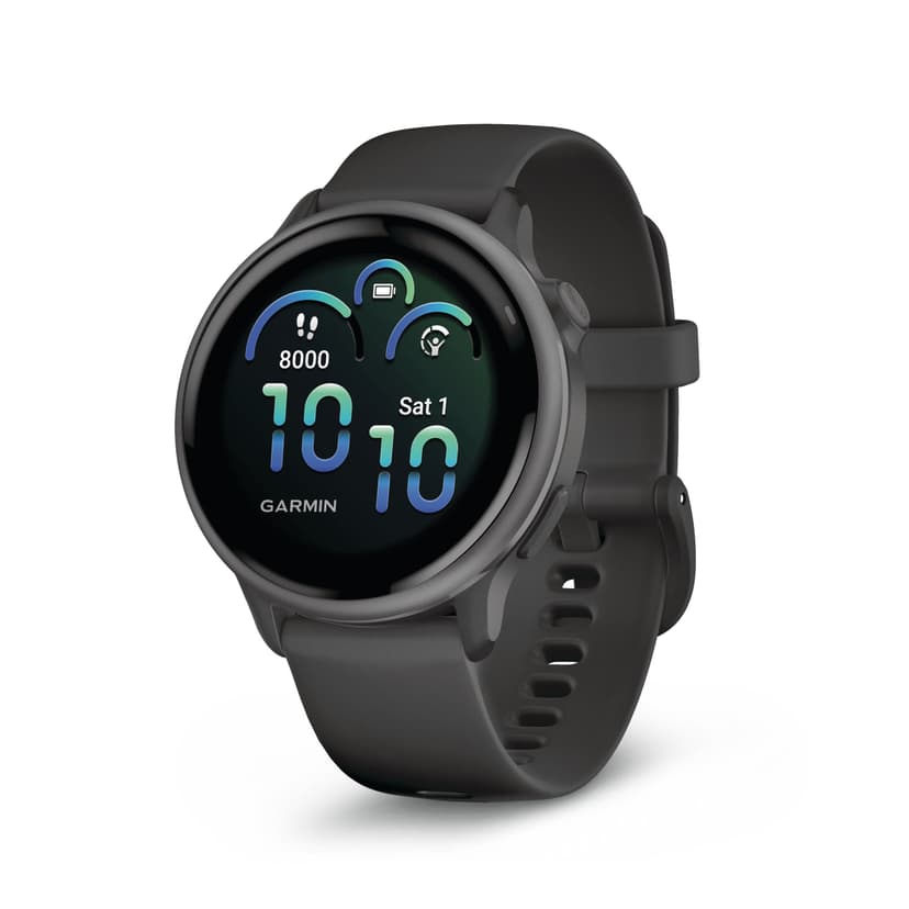 Garmin vívoactive® 6 GPS Smartwatch with AMOLED Display, Slate with Black Band