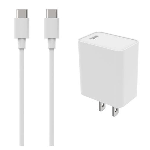 Bluehive 20W Wall Charger & USB-C to USB-C Cable Pack, Fast Charging Compatibility, White