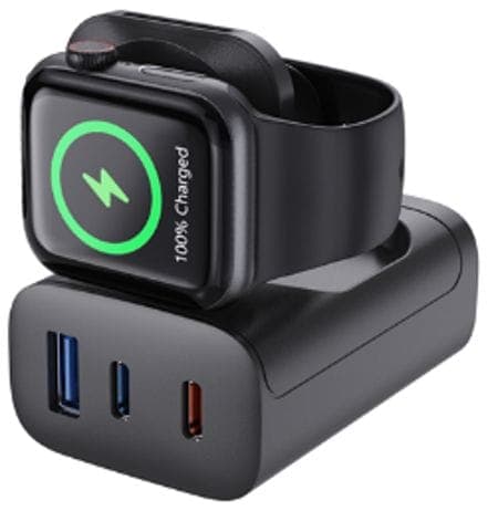 Bluehive 20W 4-in-1 USB Wall Charger with Apple Watch Charger, Compatible with Most Devices, Black