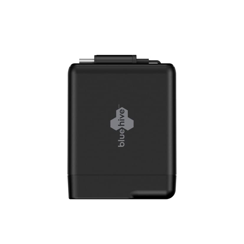 Bluehive GaN PD Wall Charger with Retractable USB Type-C Cable, 45W