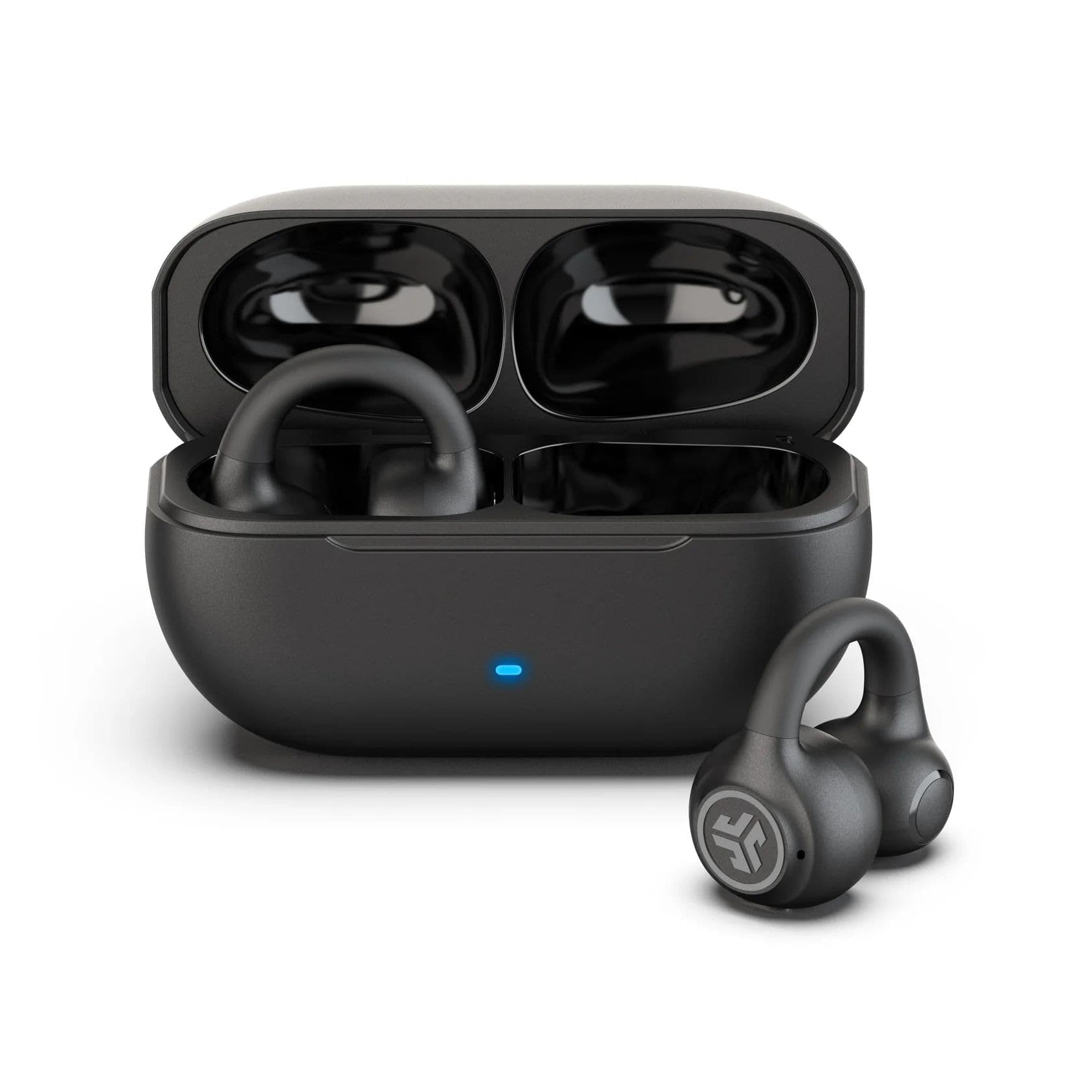 JLAB Flex Open Noise Cancelling True Wireless Bluetooth Earbuds, IPX4 Waterproof Rating, Black