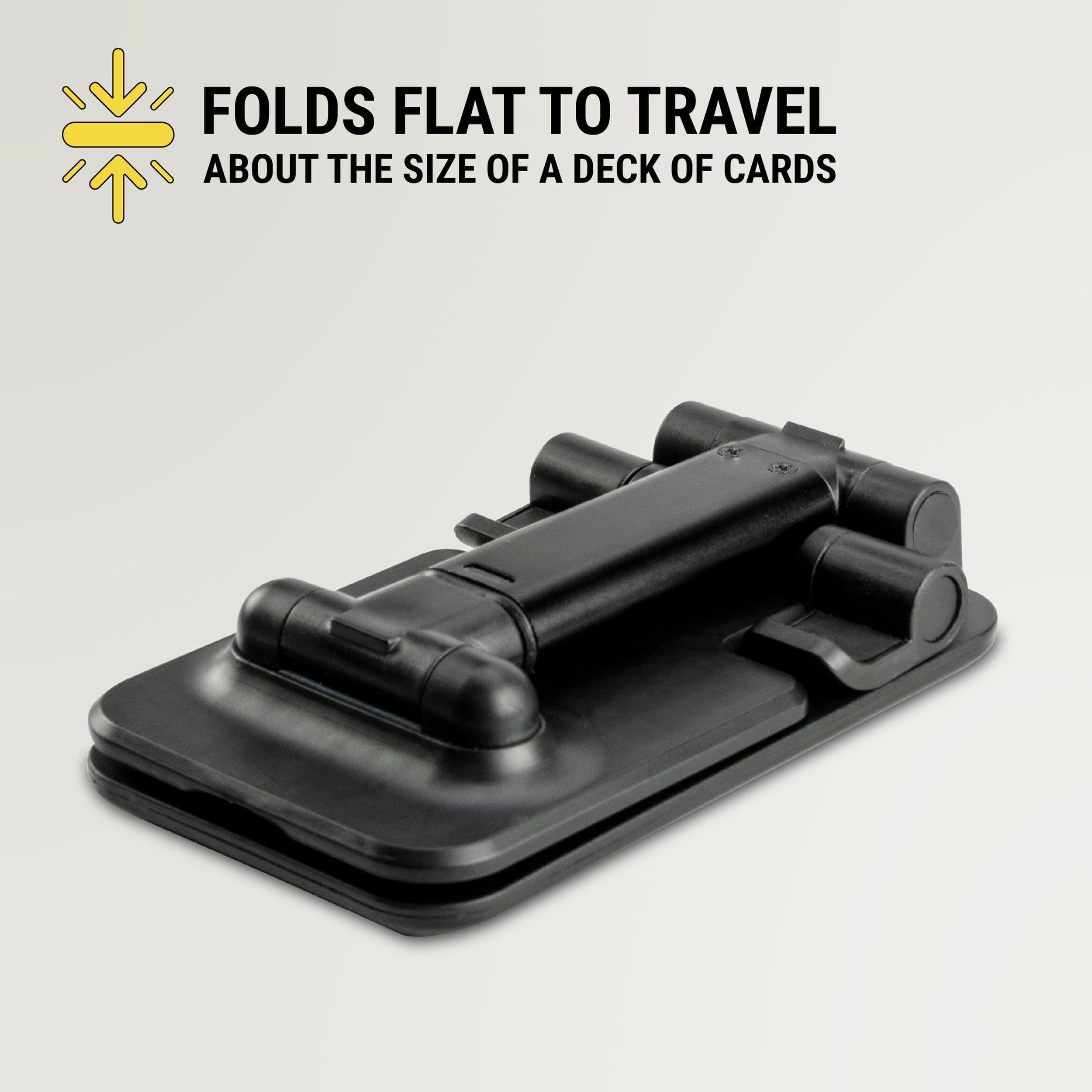 Scosche Select TS Universal Foldable Phone Stand & Mount, Compatible with All Smartphones, Black