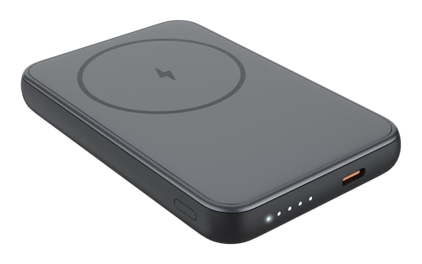 Bluehive Magnetic 5K Wireless Power Bank with MAGSAFE Technology & Battery LED Indicator Light, Black