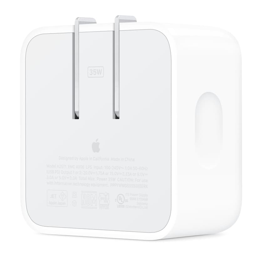 Apple 35W Dual USB-C Compact Folding Power Adapter